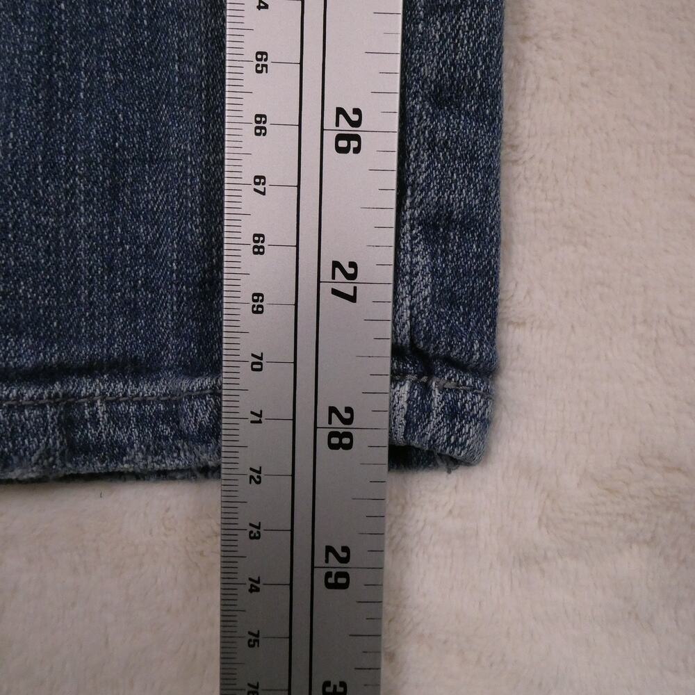 Pilcro Hyphen Patchwork Cropped Jeans Size 31 Sashiko Embroidered Anthropologie - Picture 8 of 10
